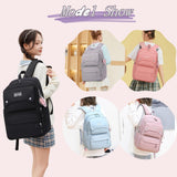 Teen Girls Backpack for School Kids Blue, Multi-pocket Middle School Bag Kids Backpack for Girls Bookbags