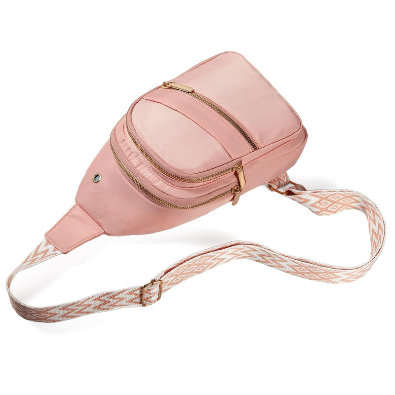 Xsecnua Crossbody Sling Bag Small Sling Backpack, Cross Body Bag Chest Bag for Women Men Travel Hiking Daypack