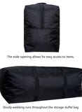 DoYiKe Extra Large Storage Duffle Bag with Zippers and Handles, Black Big Foldable Duffle Bag for Travel-130L