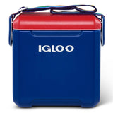 Igloo 11 Quart Tag-Along-Too Tailgating Cooler w/ 2-Day Ice Retention, Navy w/Rainbow Strap, 25 Qt