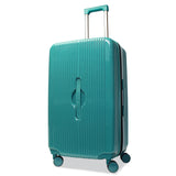 World Traveler Dejuno Colossus Polycarbonate Hardside Expandable Spinner Luggage with TSA Lock and Front Handle, Teal, 26-inch