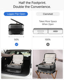 LUGGEX Carry On Luggage Top Opening, FLT Expandable Polycarbonate Hard Shell Suitcase with Wheels (FX-Lite, Charcoal Metallic, 20 Inch, 36L-41L)