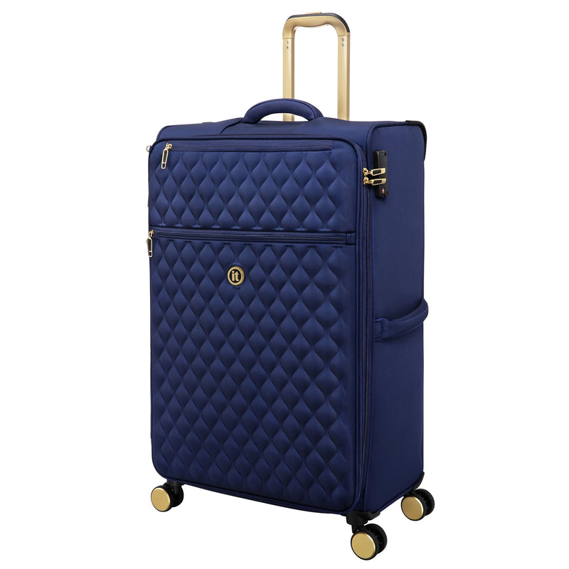 It Luggage Glimmering 32" Softside Checked 8 Wheel Expandable Spinner, Ocean Cavern