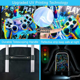 UFNDC 5PCS Kids Luggage for Boys, Game Rolling Suitcase with Wheels, Travel Carry-On for Children Toddler Elementary
