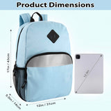Trail maker Reflective School Backpack for Kids | Colorful Backpack with Adjustable Straps, Side Water Bottle Pockets (Blue)