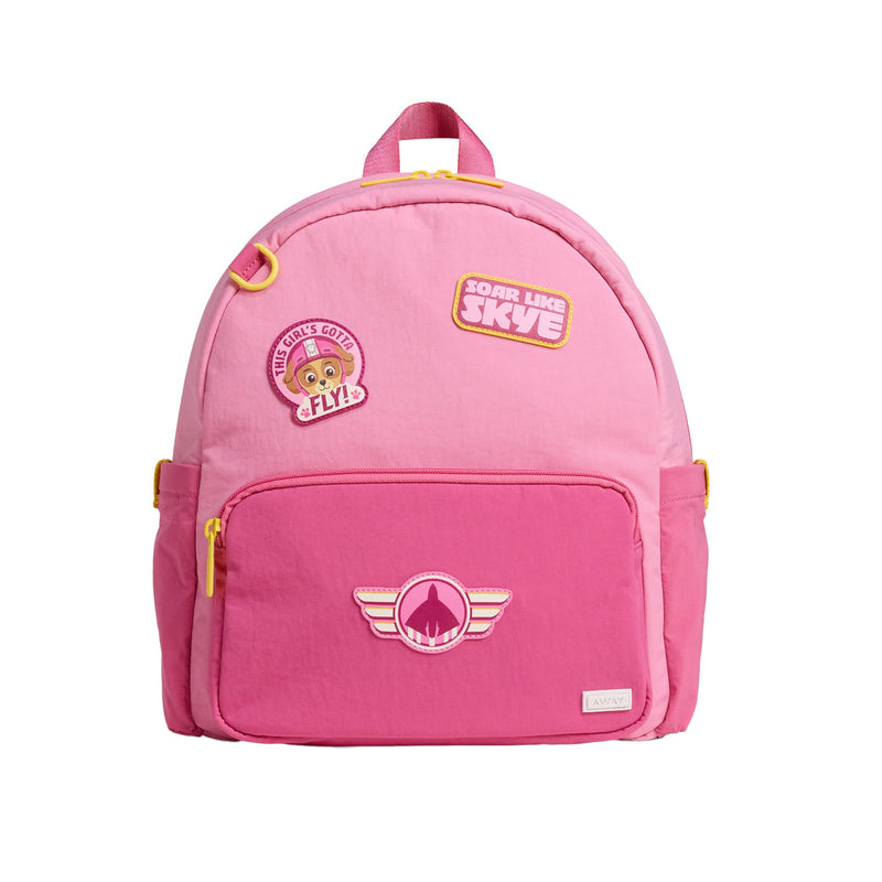 Away PAW Patrol Kids Backpack, Lightweight Daypack, Durable Zippered Backpack for Boys & Girls, Perfect for Trips & Vacations, Skye Pilot Pink