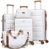 Eeeza Luggage Sets 5 Piece, Suitcases with Wheels,ABS Hard Case Luggage with TSA Lock Spinner Wheels,Carry On Luggage Set (20/24/28 Inch)