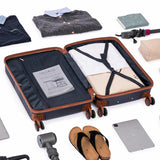 Cobens 5 Piece Luggage Sets with Spinner Wheels and Tsa Lock, Hardshell ABS Suitcase Set, Lightweight Hardside Waterproof Travel Suitcases for Men Women, 20", 24", 28" DarkBlue
