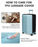 Travelkin Clear Luggage Cover Protectors For Suitcase Transparent TPU Suitcase Cover Protector Fit 18-32 Inch Luggage