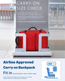 Hynes Eagle 44L Carry on Backpack Airline Approved Travel Backpack for Men Women Large Laptop Backpack 17 inch Nylon Backpack Overnight Weekender Bag Red