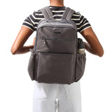 Baggallini Tribeca Expandable Laptop Backpack - 15"x11" Lightweight RFID Computer Bag for Work & Travel with Luggage Sleeve