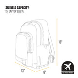 Carhartt 25L Classic Laptop Backpack, Durable Water-Resistant Pack W/ 15" Laptop Sleeve and Multiple Organizational Compartments, PFAS Free, Port