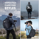 SDYSM Camera Backpack Bag Professional for DSLR/SLR Mirrorless Camera Waterproof 15.6 inch Tactical Camera Bags for Photographers with Rain Cover, Tripod Holder, Small Bag Photography Backpack Case