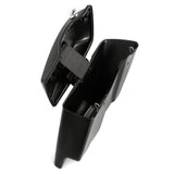 ECOTRIC 5" Stretched Extended Saddle Bags Compatible with 2014-2024 Harley Davidson Touring Street Glide Road Glide Road King Electra Glide Ultra Classi Hard Saddlebags Black