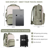 YAMTION 40L Large Travel Backpack for Women,Carry On Luggage with 4 Packing Cubes, Airline Approved Weekender Backpacks for Personal Items fits 17 Inch Laptop