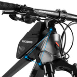 ROCKBROS Bike Seat Bag, Waterproof 0.6L Bike Seat Bag Frame Bag, Lightweight Bike Saddele Bag Top Tube Bag, Bike Accessories for Mountain MTB Road Foldable Bikes