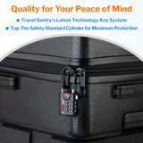 Open Alert TSA Approved Luggage Locks, 6 Pack, Easy Read Dials with Alloy Body.