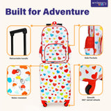 Emissary 5 Piece Kids Luggage Set - Carry On Suitcases With Wheels For Girls & Toddlers, Travel Luggage