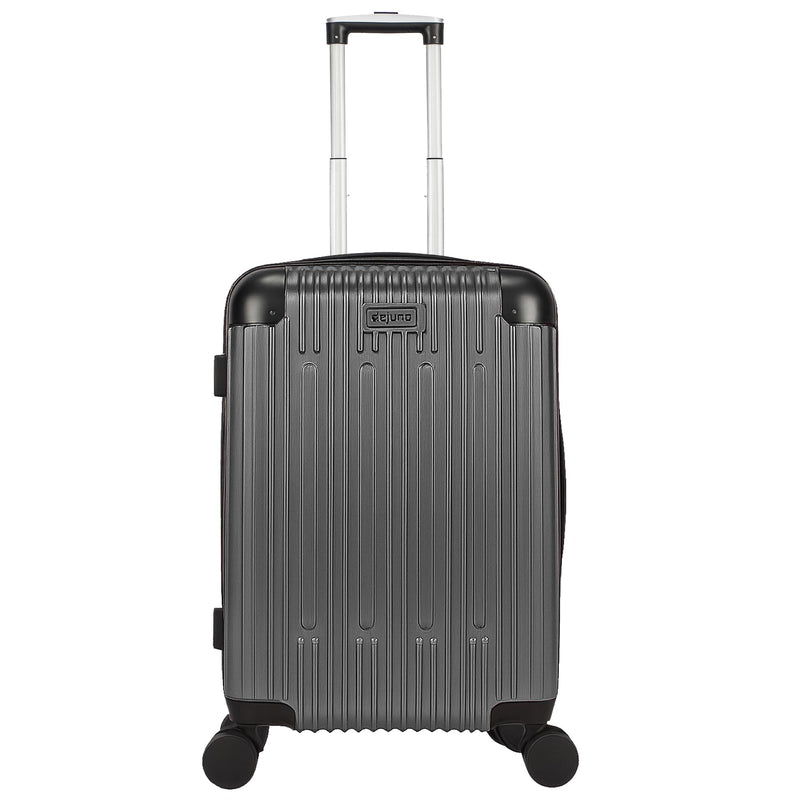 World Traveler Dejuno Cornwall 20-Inch Carry-On Lightweight Hardside Spinner Luggage - Charcoal