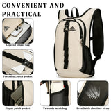 VOBUYING 15L Small Hiking Backpack Foldable Ultralight Trekking Camping Outdoors Backpack for Women Men (beige)