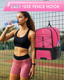 MATEIN Girls Soccer Backpack, Large Baketball Bag with Ball Holder & Shoe Compartment for Tournament & Game Day, Lightweight Youth Sports Bag with Fence Hook Fits 15.6 Inch Laptop, Soccer Team Gifts