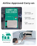 BAGSMART Expandable Carry On Luggage 22x14x9 Airline Approved, 1OO% PC Lightweight Hard Shell Suitcase, 20 Inch Travel Luggage with Spinner Wheels, Waterproof Rolling Suitcase, Biege