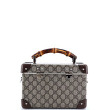 Gucci, Pre-Loved Bamboo Globe-Trotter Vanity Case GG Coated Canvas, Brown