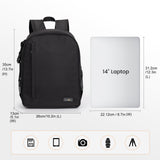 Cwatcun Camera Backpack Bag Professional for SLR DSLR Mirrorless Camera Waterproof Camera Case Compatible with Sony Canon Nikon Camera and Lens Tripod Accessories (Ⅱ Small Black)