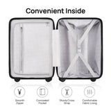 NINETYGO Carry On Luggage 22x14x9 Airline Approved, 20 Inch Luggage with Smooth Spinner Wheels, Lightweight, Hard Shell PC Suitcase Carry-On, Travel Luggage, TSA Approved (Black, Rhine Basic)