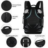 Lubardy Travel Backpack for Men Women 17 Inch Flight Approved Carry on Backpack Waterproof Large 40L Luggage Daypack Business College Weekender Overnight Laptop Backpack with 3 Packing Cubes, Black