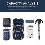 MOUNTAINTOP 70L Internal Frame Backpack Camping Backpacking Hiking Backpack for Men Women with Rain Cover,Sapphire Blue