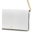 RADLEY London Columbia Grove Faux Lizard Women's Small Leather Flapover Crossbody Bag, Bright White