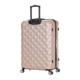 Kenneth Cole REACTION Diamond Tower Collection Lightweight Hardside Expandable 8-Wheel Spinner Travel Luggage, Rose Gold, 28-Inch Checked