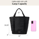 Via Crossbody Tote - Lightweight 12"x10.25"x5" Travel Crossbody Purse with RFID Card Slots and Adjustable Strap