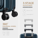 CASELLY Carry on Luggage Top opening Suitcases, Expandable with Cup Holder and USB Charging Port,Lightweight with Front Pocket Rolling Suitcases with Spinner Wheels