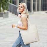 KALIDI Large Tote Bag for Women Handbag, Lightweight Puffy Tote Bag with Zipper, Shoulder Bag for Travel, Work