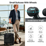 MILADA Underseat Carry On Luggage with Wheels, Airline Approved 16-inch Spinner Small Suitcase, Softside Travel Luggage, Personal Item Overnight Bag, Business Mini Suitcase for Women and Men, Black