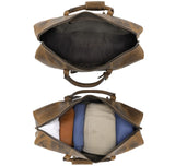 Leather Travel Duffel Bag - Airplane Underseat Carry On Bags By Rustic Town (Medium, Brown)