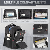 Velaybor 40L Expandable Laptop Backpack, Anti-thief Travel Backpack, Airline Approved Business Waterproof Carry on Luggage, Fits 15.6" Laptop for Men Women
