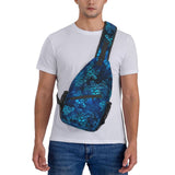 COFEIYISI Sea Turtle Sling Bag Crossbody Backpack for Men Women Watercolor Blue Sea Turtle Nautical Coastal Sea Animal Underwater World Print Chest Bag Casual Shoulder Backpack Travel Hiking Daypack