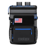 COOLREX Large Backpack Cooler 36 Can Cooler Backpack with 2 Insulated Compartments Leak Proof Waterproof Travel Backpack, Camping Beach Picnic Lunch Thermal Bag for Women and Men (Gray)