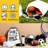 GXJGWSQ Lightweight Drawstring Sport Bag, Martial Arts Bag - Hi I'm the Karate Girl, Karate Practical Drawstring Backpack, Quick-drying and Moisture-proof Cinch Bags for Gym, Sports, Training 084