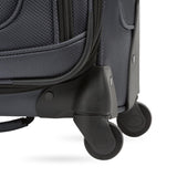 SwissGear Sion Softside Expandable Luggage – Carry-On Suitcase with 360 Degree Wheels & Retractable Handle – 21 Inch, Perfect for 1-3 Night Trips – Dark Gray