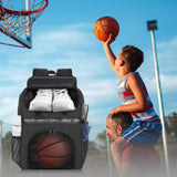 YOREPEK Basketball Bag, Large Basketball Backpack with Shoe Compartment and Ball Holder for daughter son, Water Resistant for Sport Training Equipment Fits Volleyball Gym Black