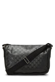 Gucci, Pre-loved Black GG Imprime Buckle Flap Messenger, Black