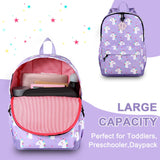 VASCHY Toddler Backpack for Girls, Cute Lightweight Water Resistant Preschool Backpack for Kindergarten Little Girls Bookbag Unicorn
