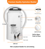 wotony Hydration Backpack with Water Bladder for Hiking Tactical Hydration Pack for Men Women Molle Water Backpack for Hiking (White, 2L-Bladder)