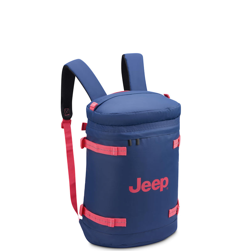 Jeep JS013C Cylindrical Laptop Travel Backpack, Navy