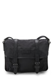 Gucci, Pre-loved Black GG Nylon Buckle Flap Messenger Small, Black