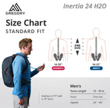 Gregory Inertia 24L H2O Unisex Day Hiking Backpack with included Water Reservoir/Bladder, One Size Fits All, Indigo Blue